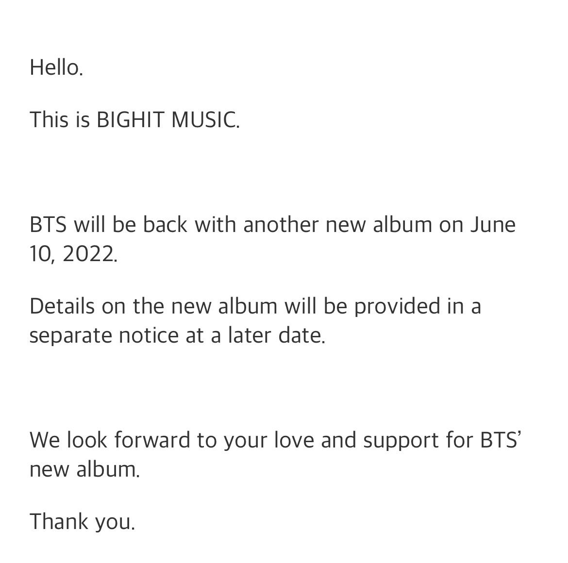 .<a href="/BTS_twt/">방탄소년단</a> new album will be released on June 10th
