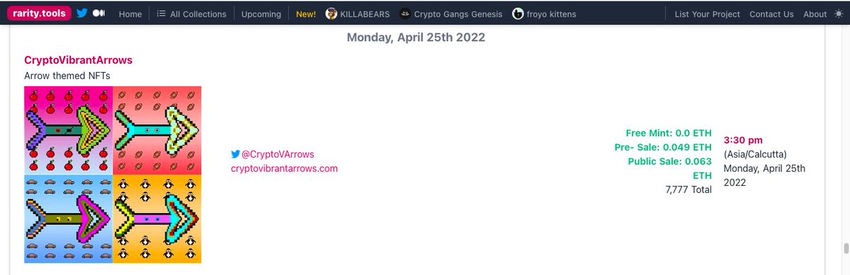 We are listed on @raritytools @raritytools_ls  with the launch date of 25th April, 2022. 
Currently we are in the phase of pre-launch free minting for early adopters.

Interact &amp; follow to be on the Free Mint list.

#NFT #NFTdrop #NFTCollection #NFTCommuntiy #NFTGiveaway