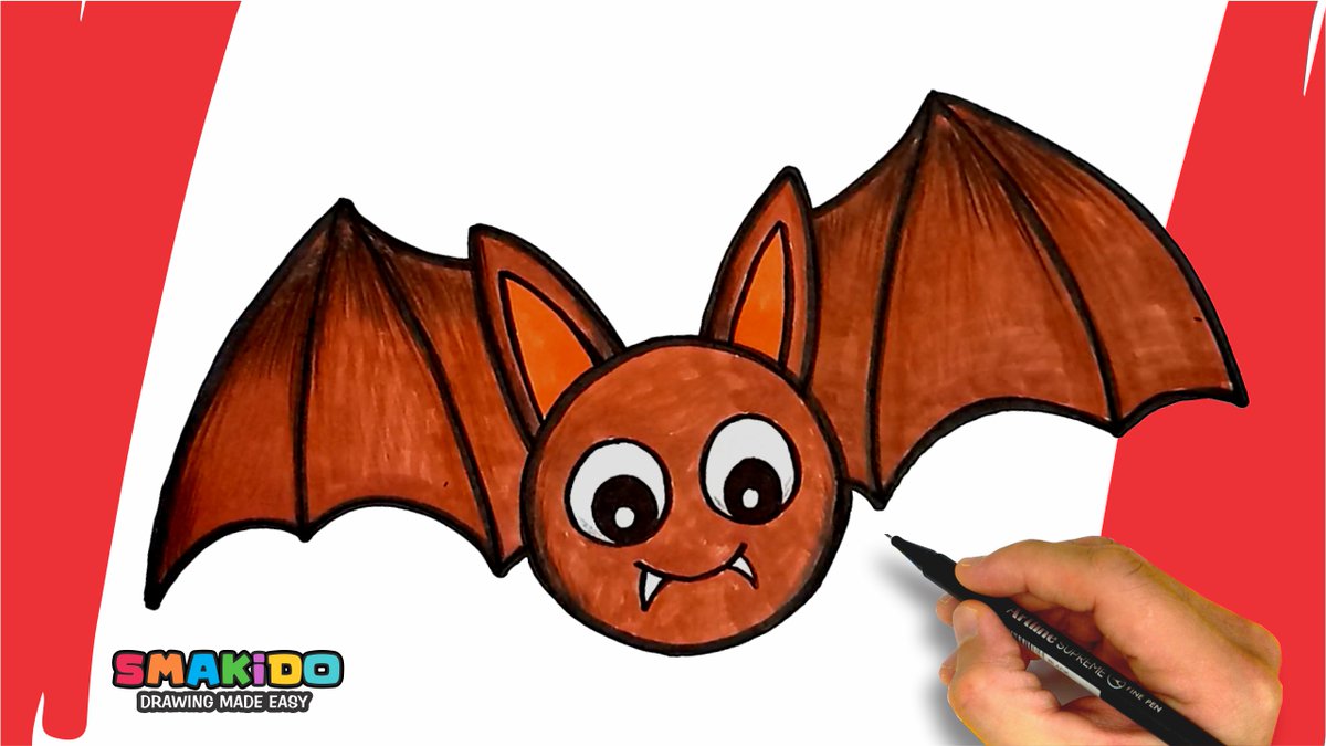 How To Draw a Bat For Kids | Easy Cartoon Bat Drawing Step by Step Tutorial youtu.be/5sjdjt8-NEU via <a href="/YouTube/">YouTube</a>