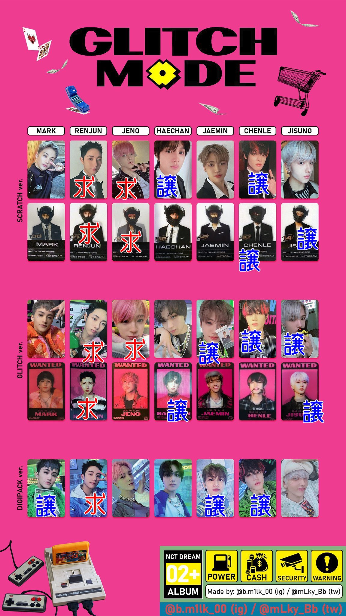 NCT 腫れぼったい ロンジュン DREAM トレカ Glitch NCT 腫れぼったい ロンジュン DREAM トレカ Glitch