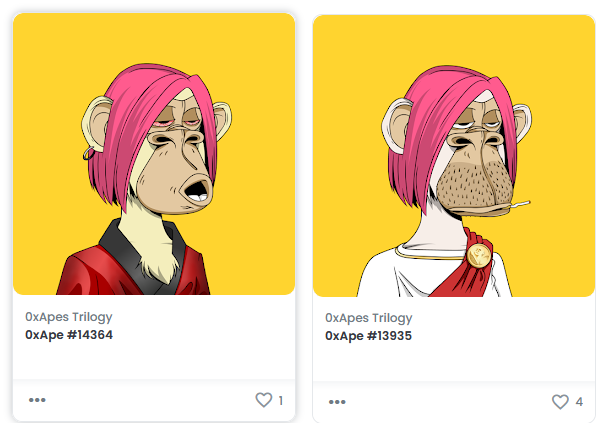 Found two pink hair <a href="/0xApes_NFT/">0xApes</a> and had to 'ape in'!
Should I buy some more?