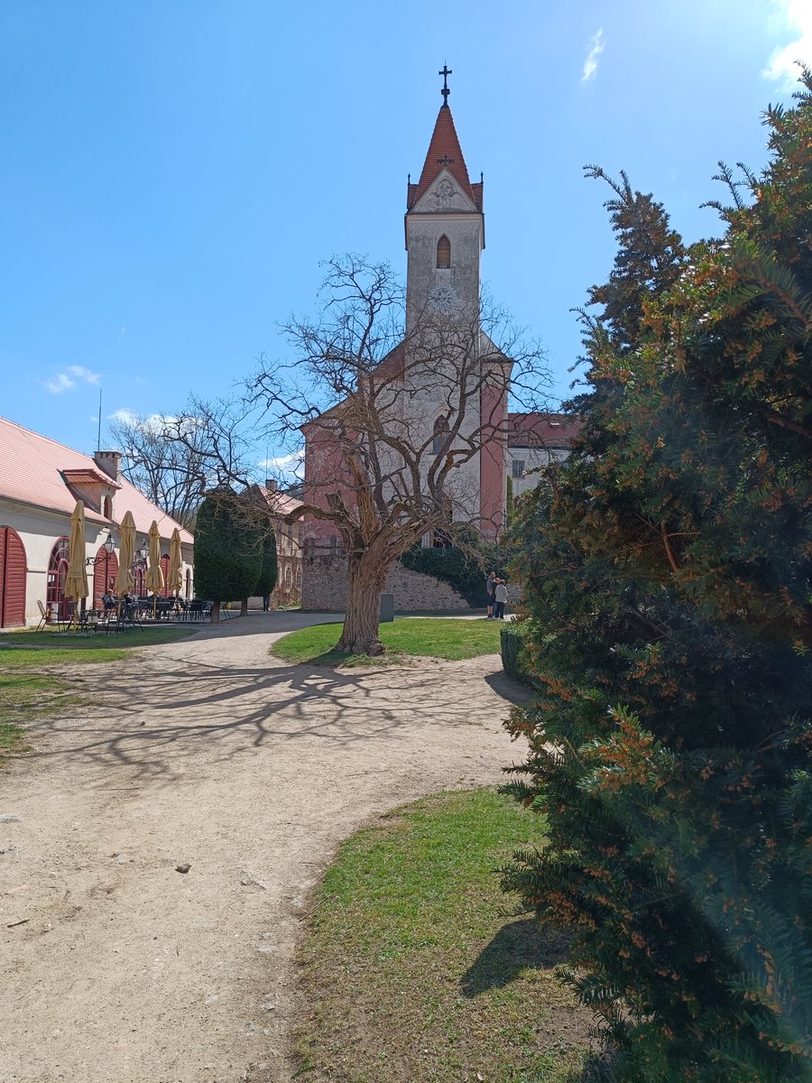 pkovarik's tweet photo. Hodiny na věži hradní kaple na Bítově mají přehozené ručičky. Krátká ukazuje minuty, delší hodiny.

Uvnitř kaple je pamětní deska barona Haase. Je vyrobena z carrerského mramoru. Ten používal i slavný Michelangelo pro své sochání. 

#bitov #hrad #podyji https://t.co/25EtcZJ4tv