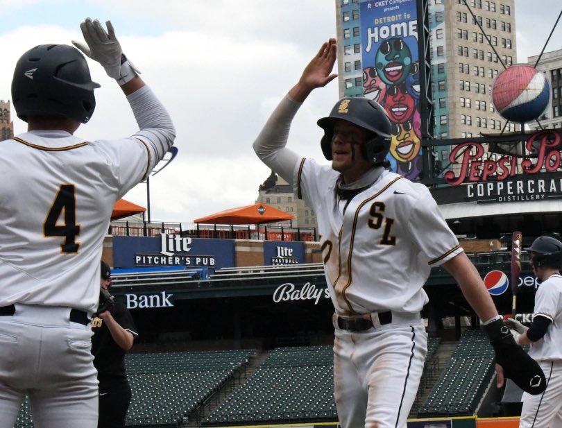 <a href="/slyonbaseball/">South Lyon Baseball</a> and Oxford played to a 8-8 tie <a href="/ComericaPark/">Comerica Park</a> yesterday. 
<a href="/astoyanovich23/">alexander stoyanovich</a> 2-2, 2R
McLaren 1-2, 2B, RBI
<a href="/coy_plummer/">Coy Plummer</a> 1-2, 2R, 2BB, RBI
Gaylor 1-1, RBI, BB
<a href="/haydenhbraun/">Hayden Braun</a> 1-1, 3B, 2RBI, R