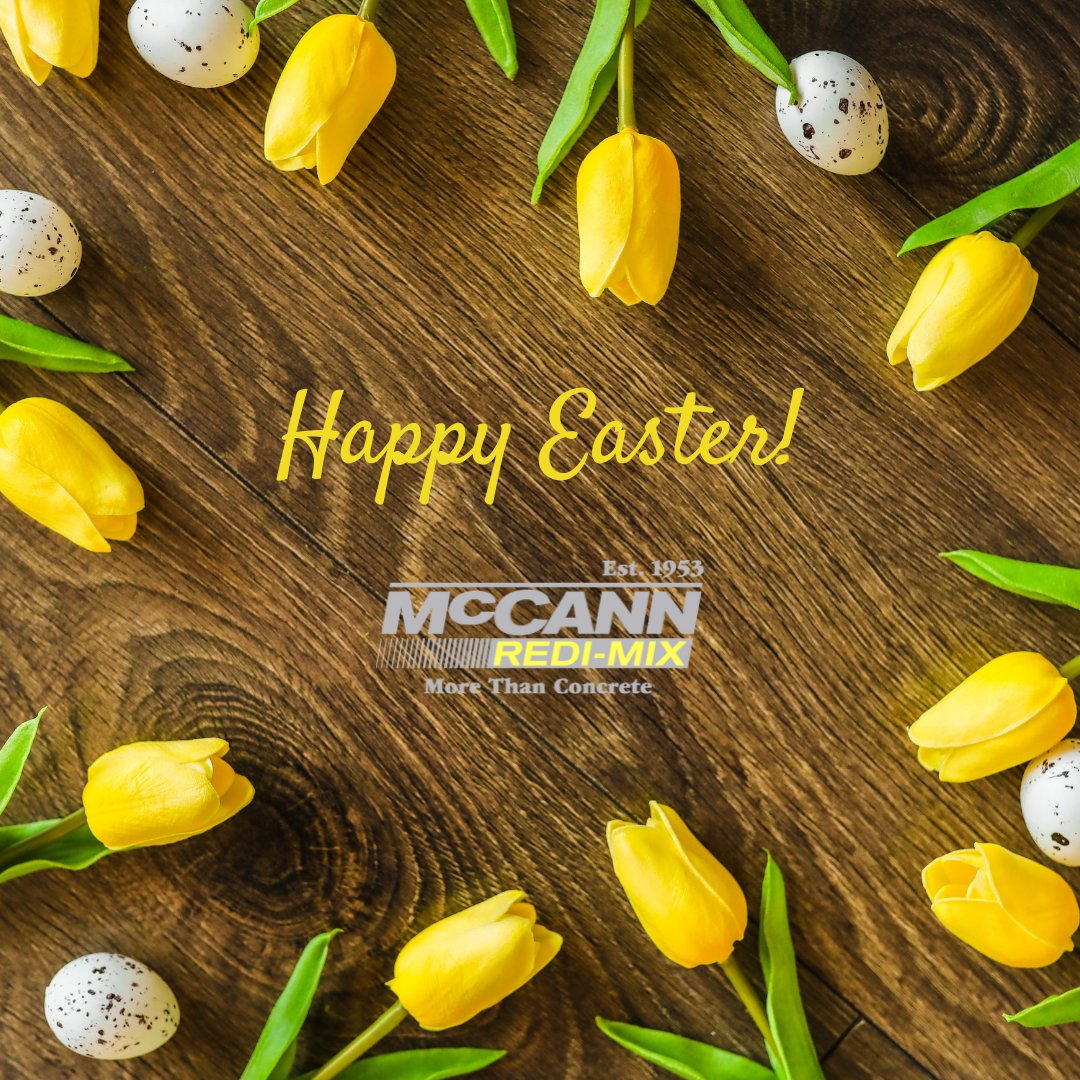 mccannredimix's tweet photo. Wishing you and yours a fun-filled Easter weekend, from all of us at McCann Redi-Mix.

#Easter #HappyEaster #Hiring #WeAreHiring #NowHiring #teamYellow #RediMix #Construction #McCann #JoinOurTeam https://t.co/lzRsP2ck4x