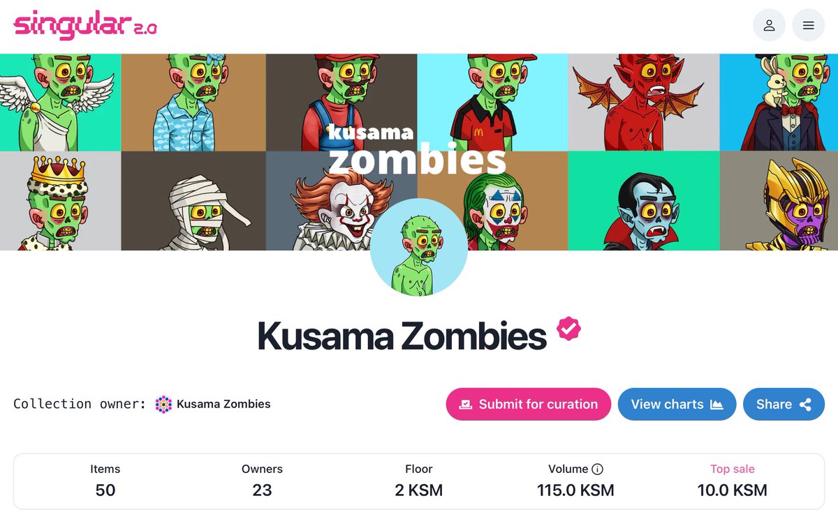 Kusama Zombies (NFT) tweet media