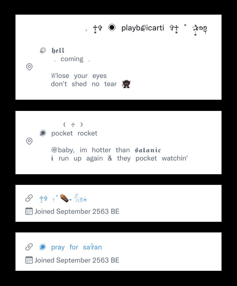 , rockstar ! ✧
⠀
bio , location &amp;̵ link template
price : 5b
mt anything for all
⠀
* can edit emoji
* can edit text after ◉ , @ 
* can mention until i close kup 👻

🖤🖤🖤