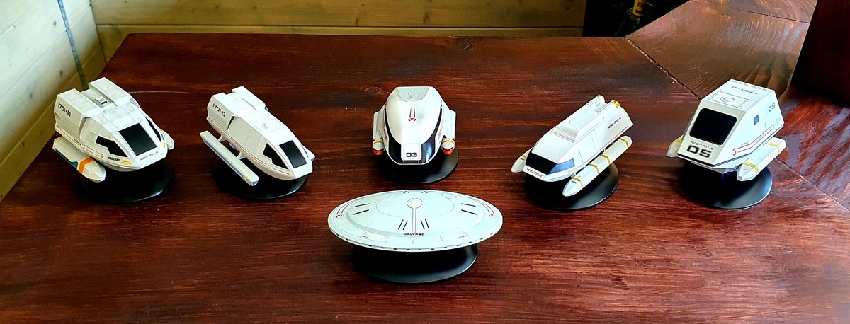 The Shuttles from the Build The Enterprise-D partwork collection.