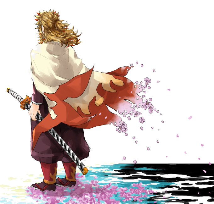 柚丸さんがTwitterに投稿した煉獄杏寿郎(鬼滅の刃)のイラスト。