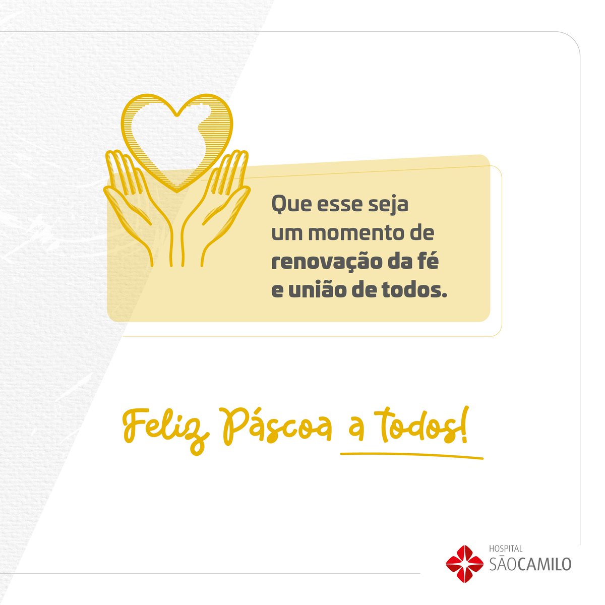 A Rede de Hospitais São Camilo de São Paulo deseja uma Feliz Páscoa a todos.
#HospitalSaoCamiloSP #FelizPascoa #Pascoa #Ressurreiçao