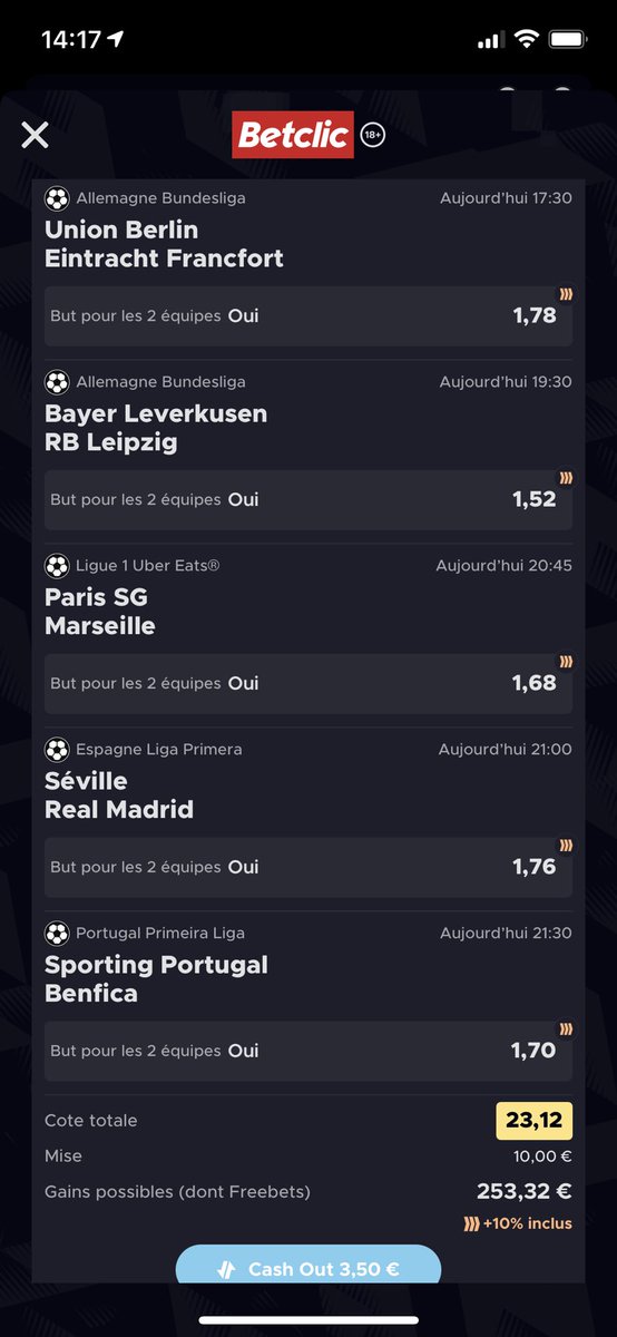 FirminPronos's tweet photo. Il faut le tenter , encore un fin !!! ⚽️⚽️⚽️
#TeamParieur #Betclic https://t.co/SeOAx2dH4U