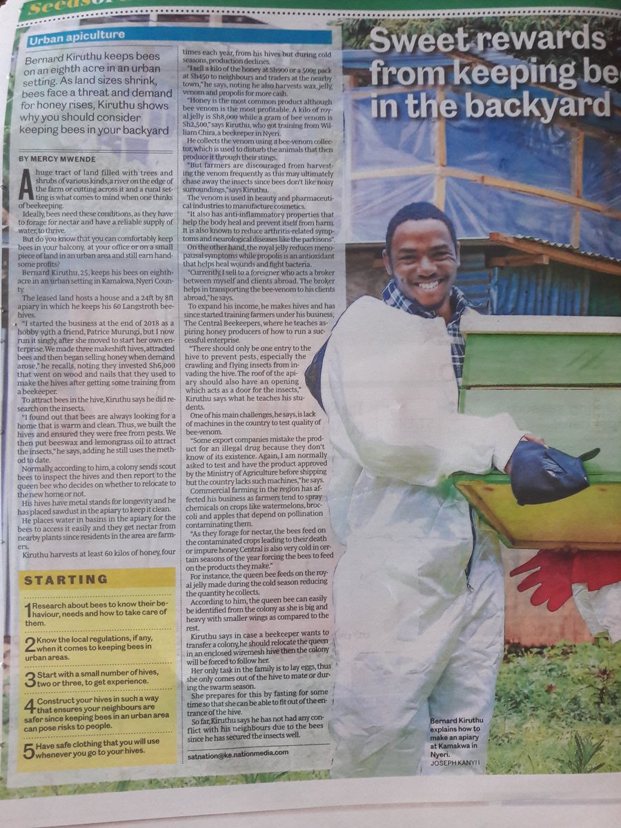 benard_kiruthu's tweet photo. 17/Apr/2021 👌👌🐝🙏
#ModernBeeKeeping
#SustainableBeeKeeping
#UrbanBeeKeeping
#save_the_bees_save_us https://t.co/Yn9bGYGu8f