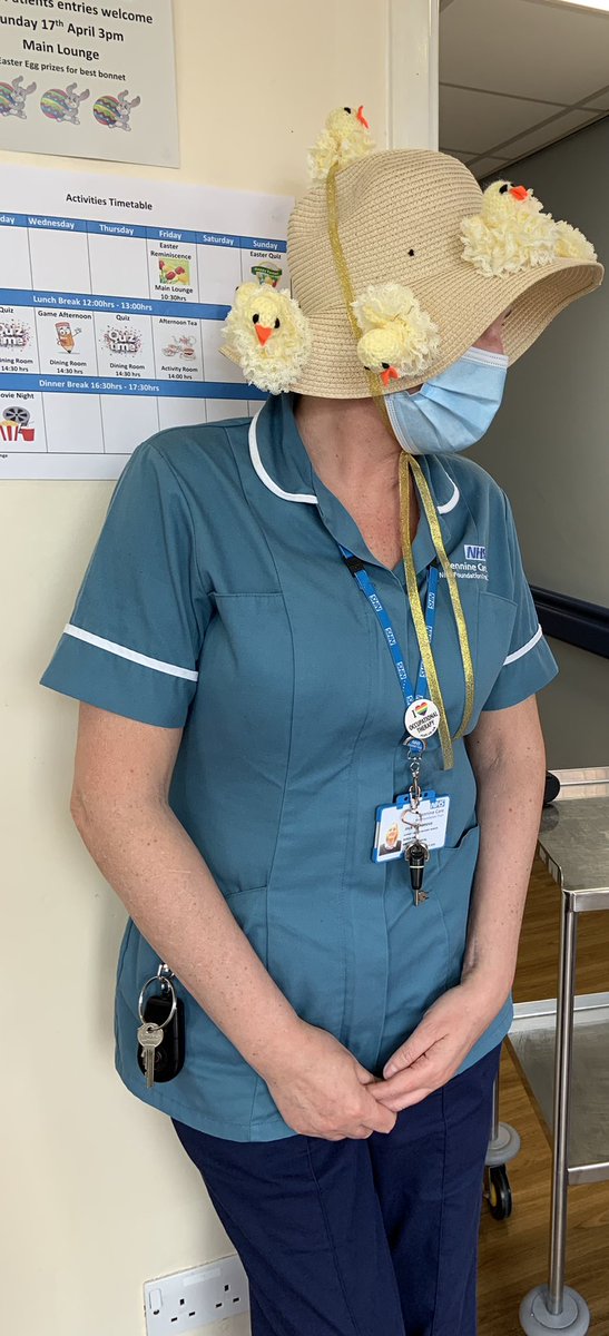 GinaWils2106's tweet photo. What fun we’ve had on Beech Ward this afternoon with an Easter Bonnet Parade for staff and patients #PennineCareNHS
#nicbee13 #Easter2022 #EasterBonnet https://t.co/4KubLHu1Oz