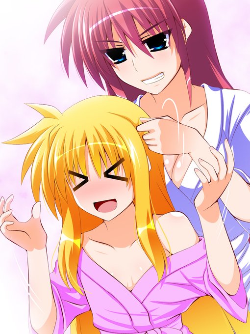 グリグリグリ～ #リリカルなのは #フェイト #シグナム https://t.co/Hsu0uDSKDz 