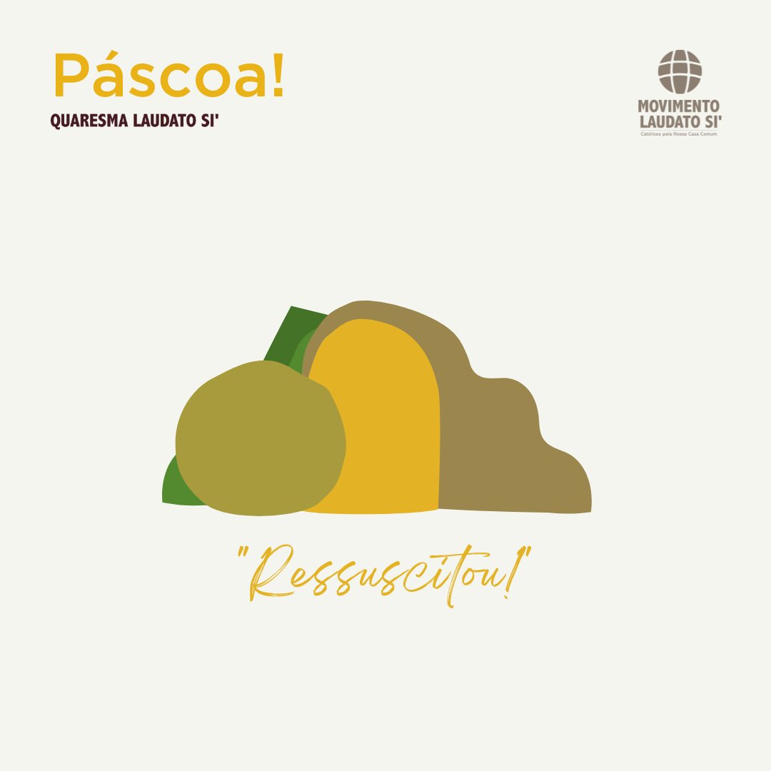 laudatosibrasil's tweet image. "Jesus Ressuscitou!"☀️ Hoje o Movimento Laudato Si' deseja-lhe uma feliz #Páscoa da Ressurreição do Senhor cantando o Cântico de Daniel (Dn 3,57) "Todas as criaturas do Senhor bendizem o Senhor, louvam-no com hinos para sempre ..." 🎶🌏 

#QuaresmaLaudatoSi' 
#LaudatoSi'