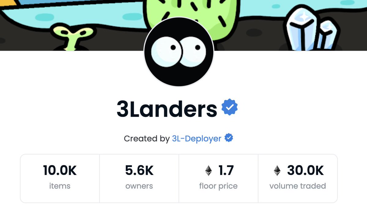 cypmart's tweet photo. 30k volume @3landersNFT next bluechip for sure! https://t.co/0YAvMGCpyg