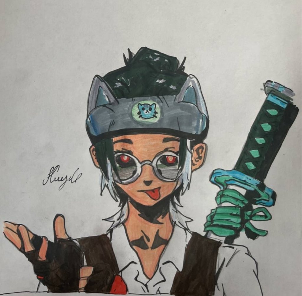 TimkasFather's tweet photo. Hand drawing by Timka 11 y.o (The first kid-artist of @DezukiOfficial family 💞) for my friend from @Fzuki_Official with the best wishes and respect ❤️😀👍 https://t.co/ZqBk3peJ8d