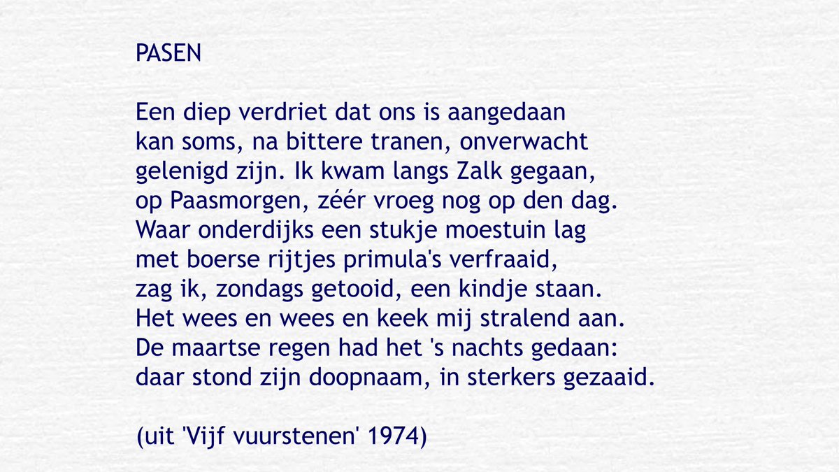 djnieuwenhuisv's tweet photo. Een diep verdriet dat ons is aangedaan
kan soms, na bittere tranen, onverwacht gelenigd zijn.
#IdaGerhardt #Pasen https://t.co/KSe7G8zmfW