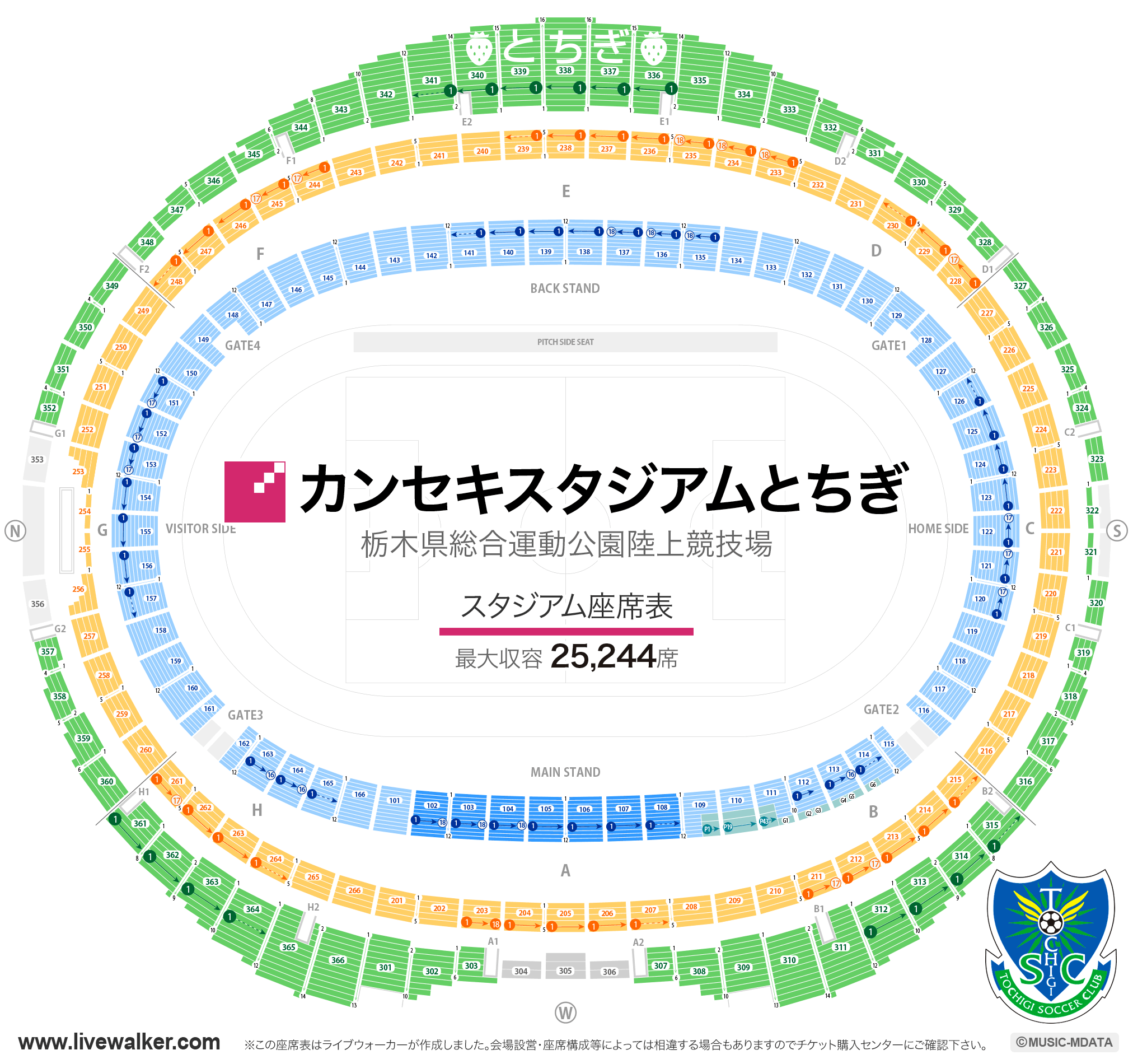 J2 J3リーグ 注目クラブのスタジアム座席表 22年版 Twitter