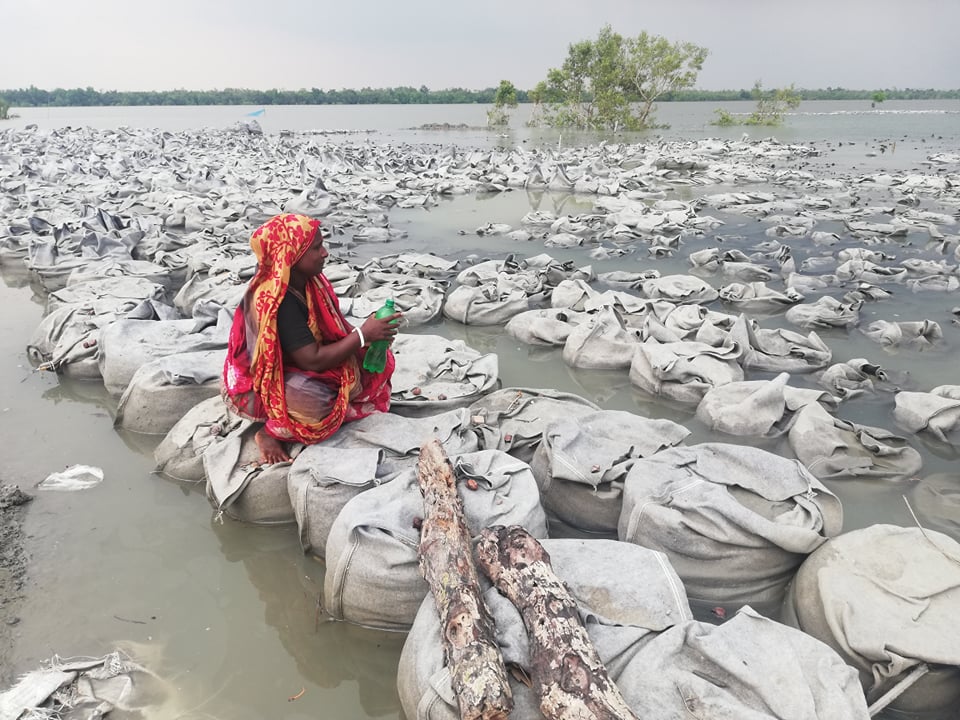‘We can’t cope with the extra tidal pressure. Several times a year our property is washed away by tidal salt water. Now cyclones hit this area frequently. Yet hope keeps us alive.'
--
Many coastal villages in Bangladesh are now uninhabitable due to the effects of climate change.