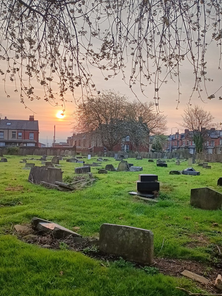 Sunrise over Holbeck Cemetery. The hope of new life. The hope of Easter. #HeIsRisen