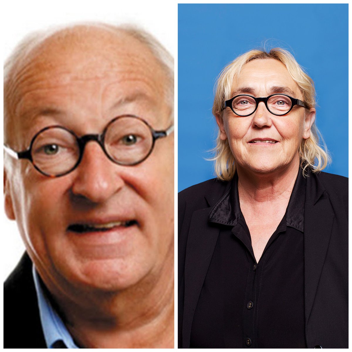 RensBuit's tweet photo. Heeft iemand ooit Youp van 't Hek (comedian, links) en @lutzjacobi ooit in dezelfde kamer gezien? Ik acht de kans vrij groot dat het één persoon is. Wat denken jullie? https://t.co/V2nNzeJjyy