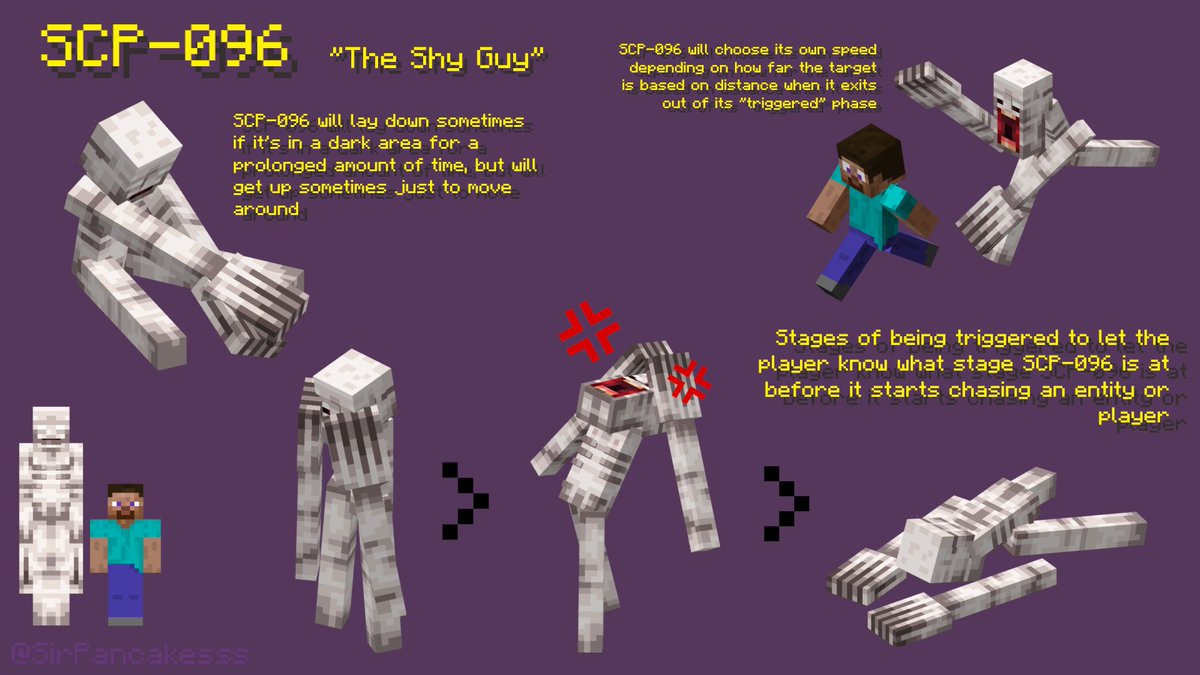 Figured out how to neutralize shy guy (Minecraft), SCP-096