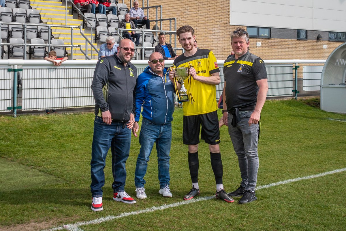 Our supporters player of the season was <a href="/A_Hopkins11/">albie</a>. A massive well done for a superb season, Albie! Thank you to supporters Ian and Dan Clarke for presenting the trophy and to all of the #blackandyellowfamily for their votes. #supportersplayeroftheseason
