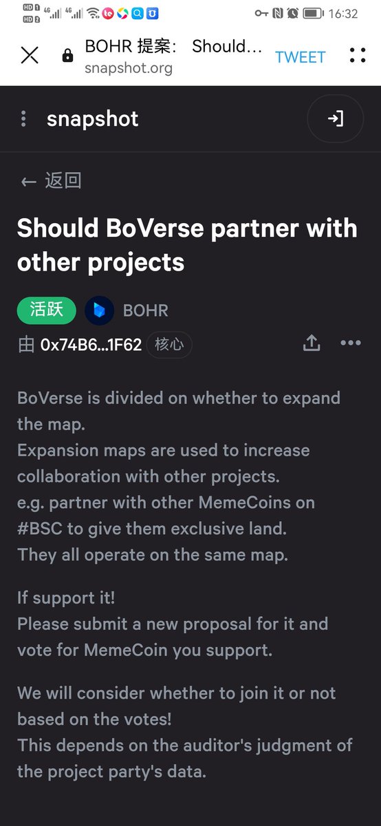 BohrMV's tweet photo. $BOHR is making an important historical decision
Join and vote.
New Proposal - #BOHRDAO
Should BoVerse partner with other projects
https://t.co/bYmIKIcMHU
@binance @cz_binance @elonmusk @Shibtoken @Gemx10000 @BOHRweb 
@FEGtoken https://t.co/AVjfLNABTC