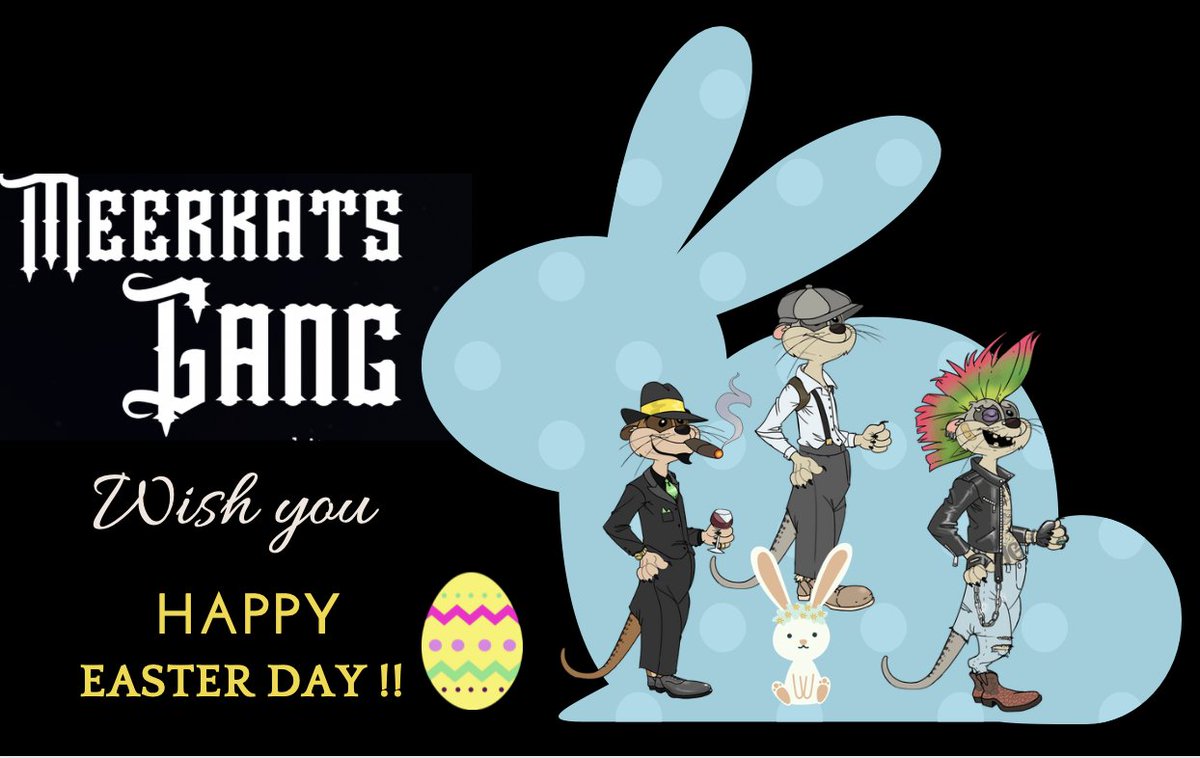 Happy Easter from  <a href="/MeerkatsGang/">Meerkats Gang</a> !!!!!🐣🐇☀️🍬
Wish you a great great day !!!

<a href="/MeerkatsGang/">Meerkats Gang</a>  is live on Turtlemoon launchpad !!! Come and join the <a href="/MeerkatsGang/">Meerkats Gang</a>  !

Mint your #NFT #HederaNFT