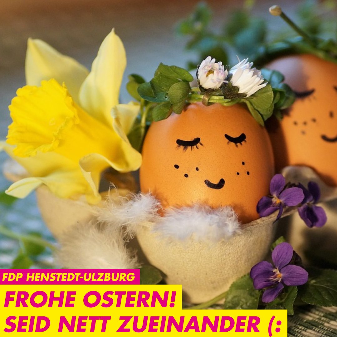 fdp_hu's tweet photo. #FroheOstern - genießt den sonnigen Tag.☀️

💛🥚🐇🥚💛

 #fdphu #fdpsh #schleswigholstein #kreissegeberg #fdphenstedtulzburg #holstein https://t.co/uaeZEyYJSK