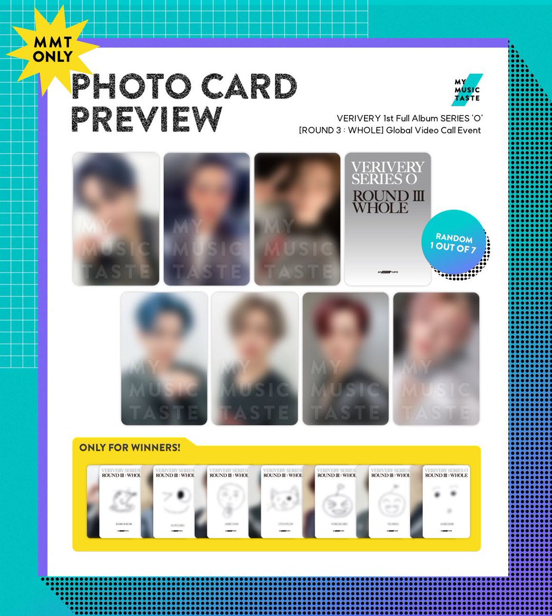 _mmtshop's tweet photo. #VERRER! You get the first sneak peek👀at the MMT exclusive photocard!🎴

Buy VERIVERY 1st Full Album SERIES 'O' [ROUND 3 : WHOLE] to get yours!

👉  https://t.co/FfvxjOsqCd

🗓️Until April 17, 11:59 PM (KST)
📲Join the GLOBAL VIDEO CALL EVENT now!

#VERIVERY_Fansign with #MMTShop https://t.co/TcQsGeyE6E
