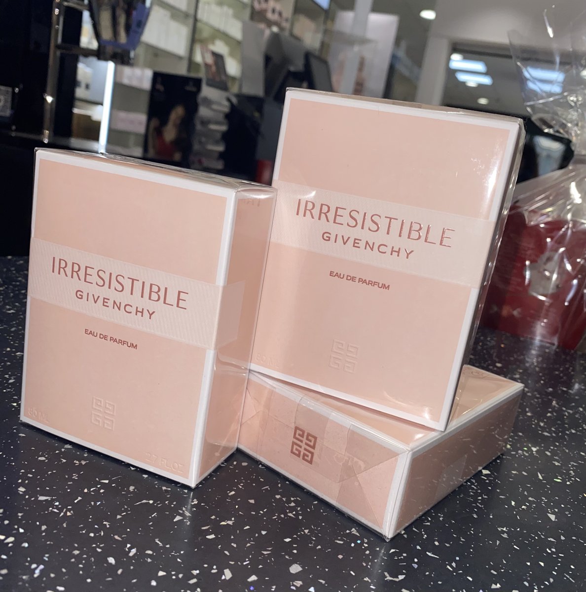 147Tps's tweet photo. Take advantage of BUY ONE GET ONE HALF PRICE this Easter, and TREAT yourself to one of our FAVES…Givenchy Irresistable🌸 This SOFT FLORAL dream, has notes of cedarwood, rose &amp; pear🌹🍐 Try in store tomorrow☁️✨ https://t.co/swQziv6zF3