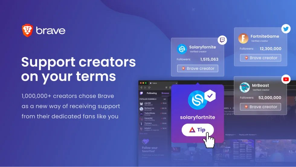 New day, new decisions. <a href="/brave/">Brave</a> is the most crypto friendly browser, protects your privacy, and supports content creators through it's tipping feature.
Yes! there's another way to tip your favorite streamer or social media personality #privacymatters #SwitchToBrave #bat