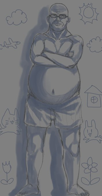 いざと言う時おっさんも描けると作品の幅が広がる
これは可愛い物世界に住むおっさん 