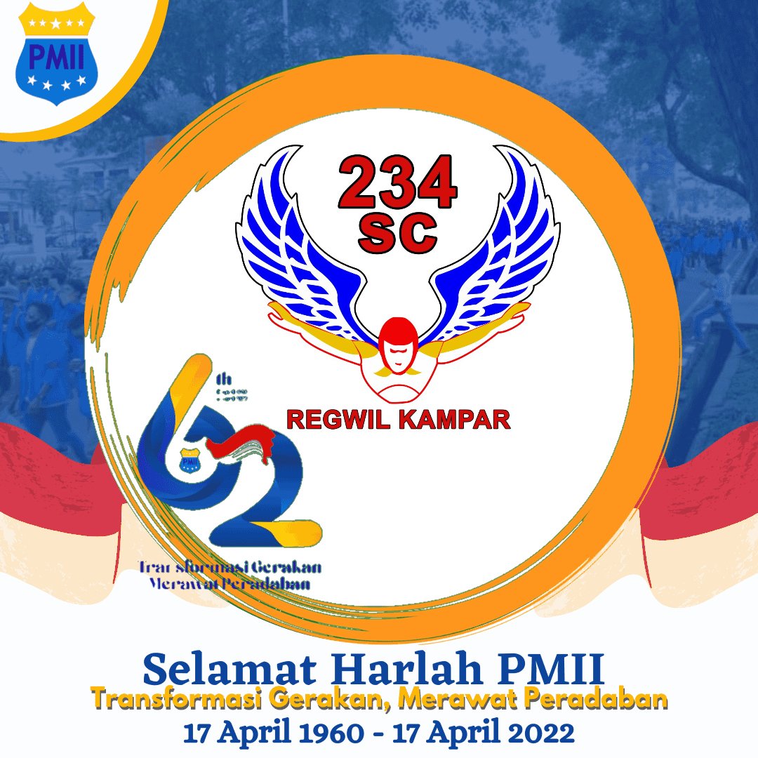 234SCKampar's tweet photo. Selamat Hari Lahir @pmii Yang Ke 62 Tahun. Semoga Dapat Mewujudkan Transformasi dalam Dunia Gerakan dan Tetap Merawat Peradaban 🙏🏻😀
@pmii_indonesia 
@PMIIUGM 
@pmiiuinjogja 
@pmiiuinjogja 
@PMII_GusDur 
@pmiibrawijaya 
@pmii_uinwssmg 
@pmiikotamalang 
@PMII_UINAM 
@PMII_UNS https://t.co/6vH3U6cuIT
