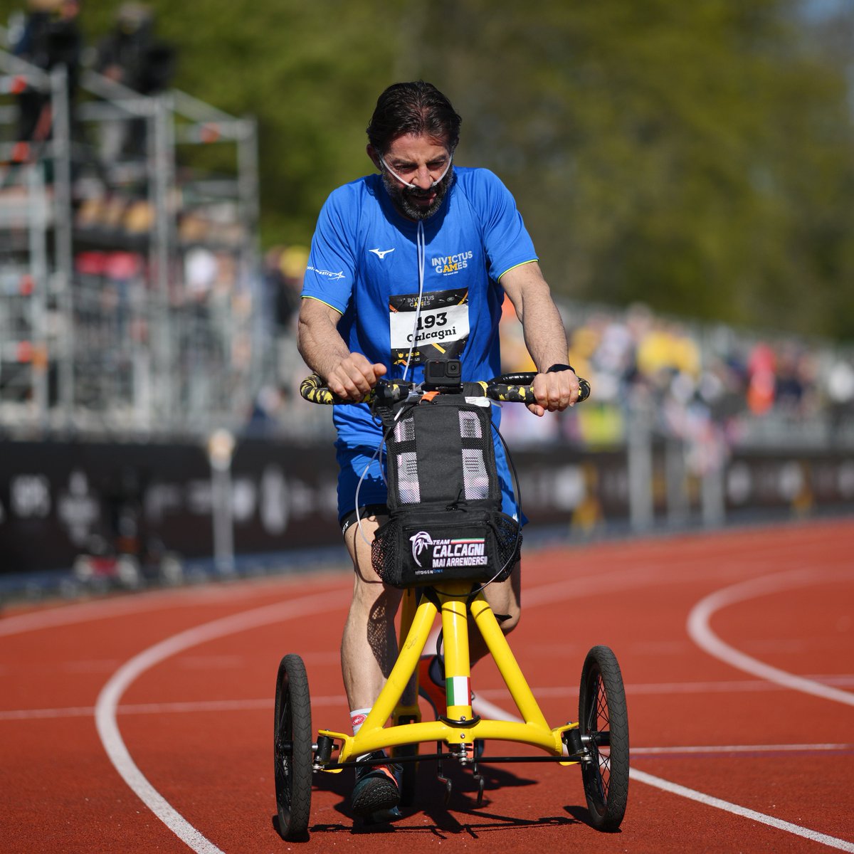 WeAreInvictus's tweet photo. The Invictus Spirit. 💛🖤

Carlo Calcagni of Team Italy🇮🇹 competes in the Men's IT7 200 metres heats on Day of #IG22. https://t.co/2QPann6kg8