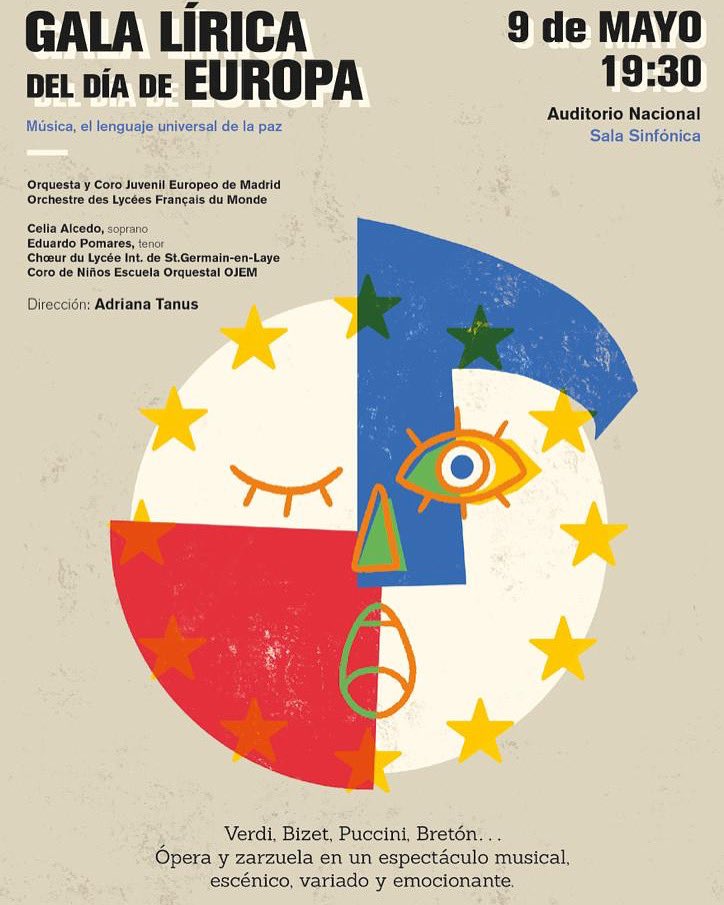 El ✨9 de mayo✨ volvemos al Auditorio para presentaros un concierto único, la Gala Lírica del Día de Europa. Por primera vez compartiremos espacio la Orchestre des Lycées Français du Monde y la OJEM. 
Os esperamos a todos!!🤩

#music #auditorionacional #zarzuela #olfm