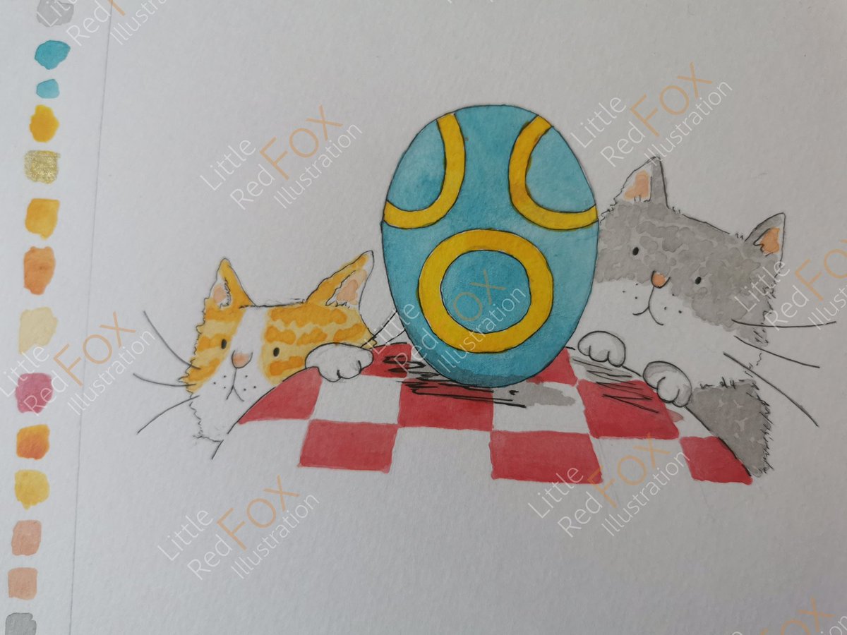 LRFIllustration's tweet photo. Garfield and Trooper up to no good with a lonely Easter egg! #illustrations #childrensillustratorsart #art #childrensbookideas #childrensart #artoftheday #cats #catart #catillustration #easter #eastersunday #easteregg #gingham #finedetail #unipinfineline #dalerrowney https://t.co/XPsisnppfI