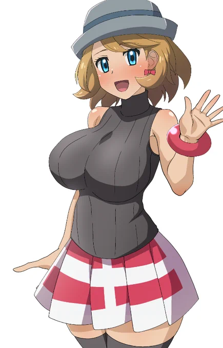 skebの絵を進めてますがアニメのセレナの衣装がエロかったのでskebとは関係ない落書き 