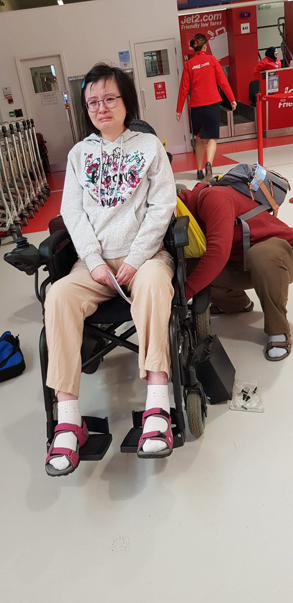 saint_dav's tweet photo. [1/5] @jet2tweets your poorly trained Front House Duty Manager left my wife in tears @lbiairport when she was blackmailed into removing from her wheelchair and leaving behind a nonremovable lithium-ion battery that was approved by the Head Office, to be allowed to go on holidays. https://t.co/Xj3gBGPmDi