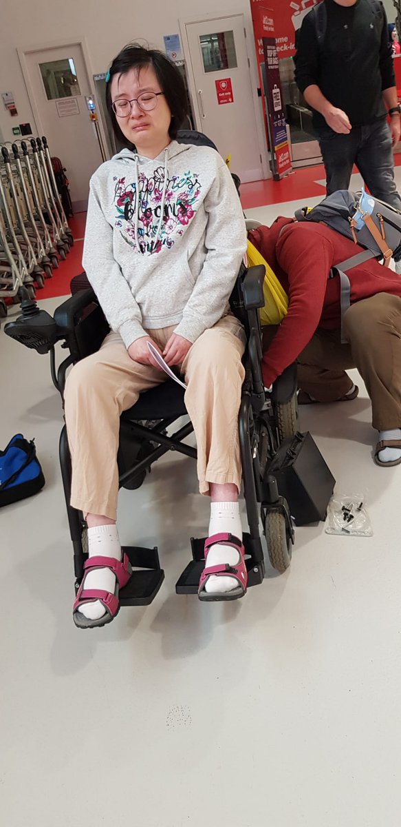 saint_dav's tweet photo. [1/5] @jet2tweets your poorly trained Front House Duty Manager left my wife in tears @lbiairport when she was blackmailed into removing from her wheelchair and leaving behind a nonremovable lithium-ion battery that was approved by the Head Office, to be allowed to go on holidays. https://t.co/Xj3gBGPmDi