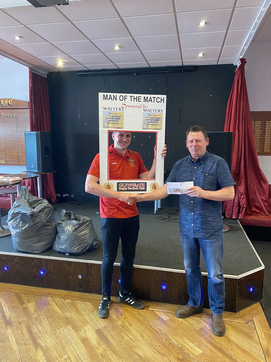 glynrfc's tweet image. Man of Match 
Arwel Davies 
Glynneath v Bonymaen @WaltersDem @pearcetransport