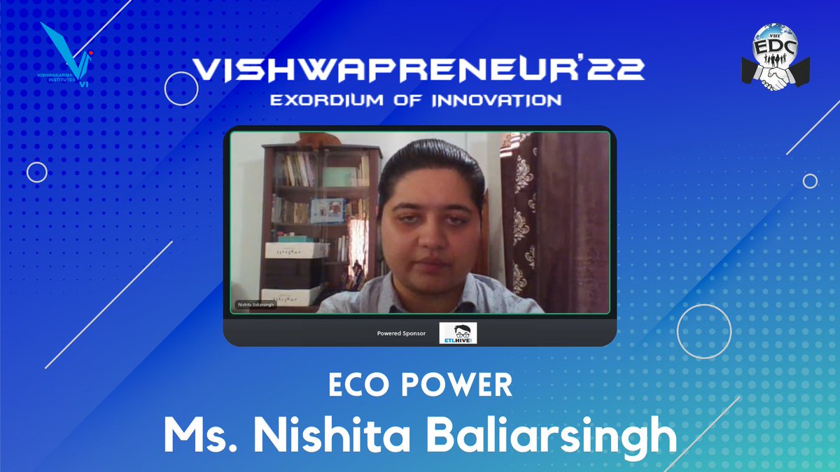 edcvit's tweet photo. Gear up to energize yourself with our power guest Ms. Nishita Baliarsingh.

 #sustainability #vishwapreneur22 https://t.co/qZMrJ51Mv4