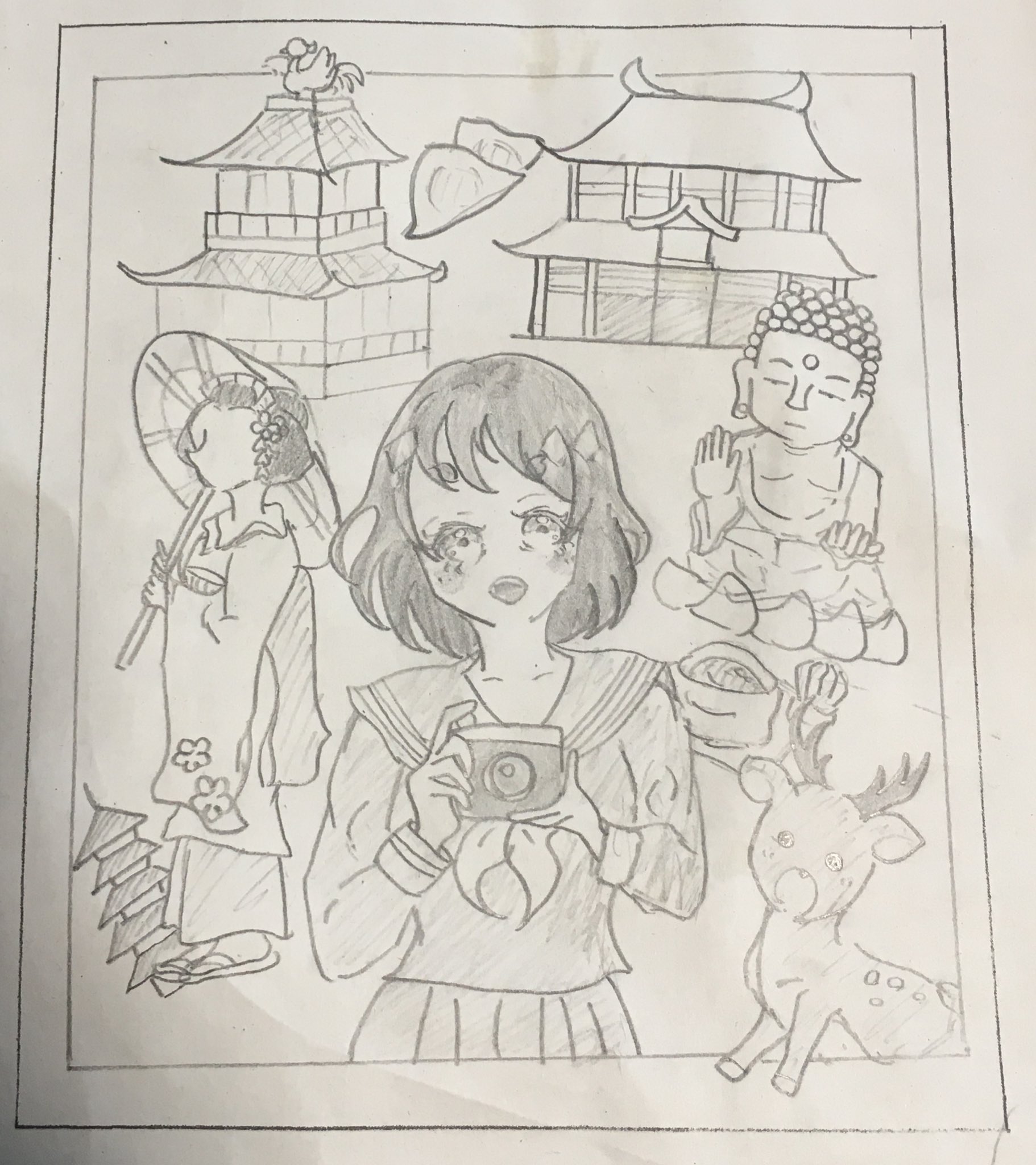 Leon 修学旅行の表紙絵 選ばれるといいなぁ W イラスト イラスト好きさんと繋がりたい 100日チャレンジ 100日後に神絵師になる 修学旅行 T Co Y35hqocfhl Twitter