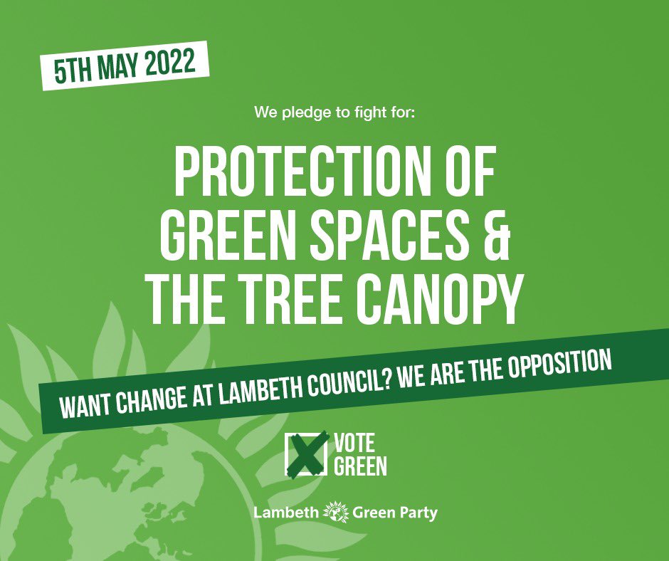 Let’s protect our incredible green spaces and trees 🌳 in Lambeth. ☀️#VoteGreen2022 #LocalElections2022 #lovelambeth