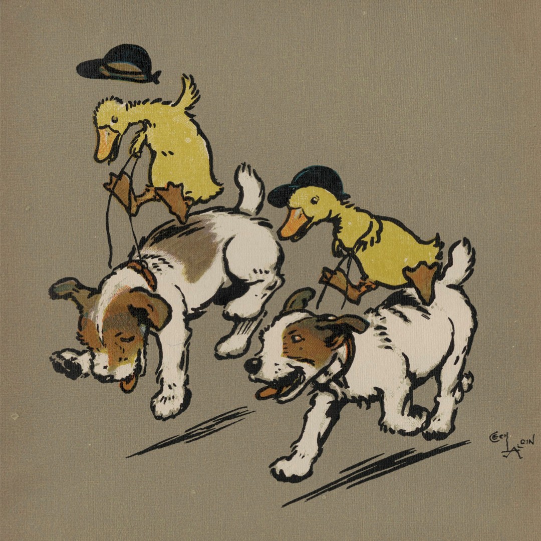royalacademy's tweet photo. Happy Easter from us and these adventurous ducklings. 

Cecil Aldin, ‘The Rough Riders’, 1913. Lithograph, 176 x 166 mm. RA Collection, The Royal Academy of Arts, London.

#RACollection #RoyalAcademy #easter #art #lithograph #duckling #puppy #artist #art #london https://t.co/9oRCqOIQC5