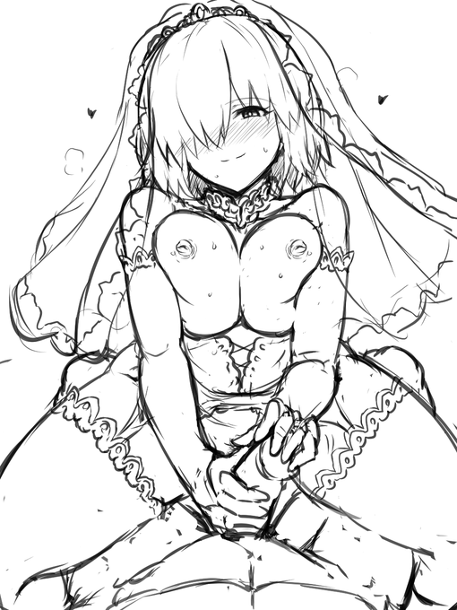 とりあえず最近描いてた新郎ぐだ色に染まるスケベウェディングマシュとのハネムーンスケベプレイまとめw 