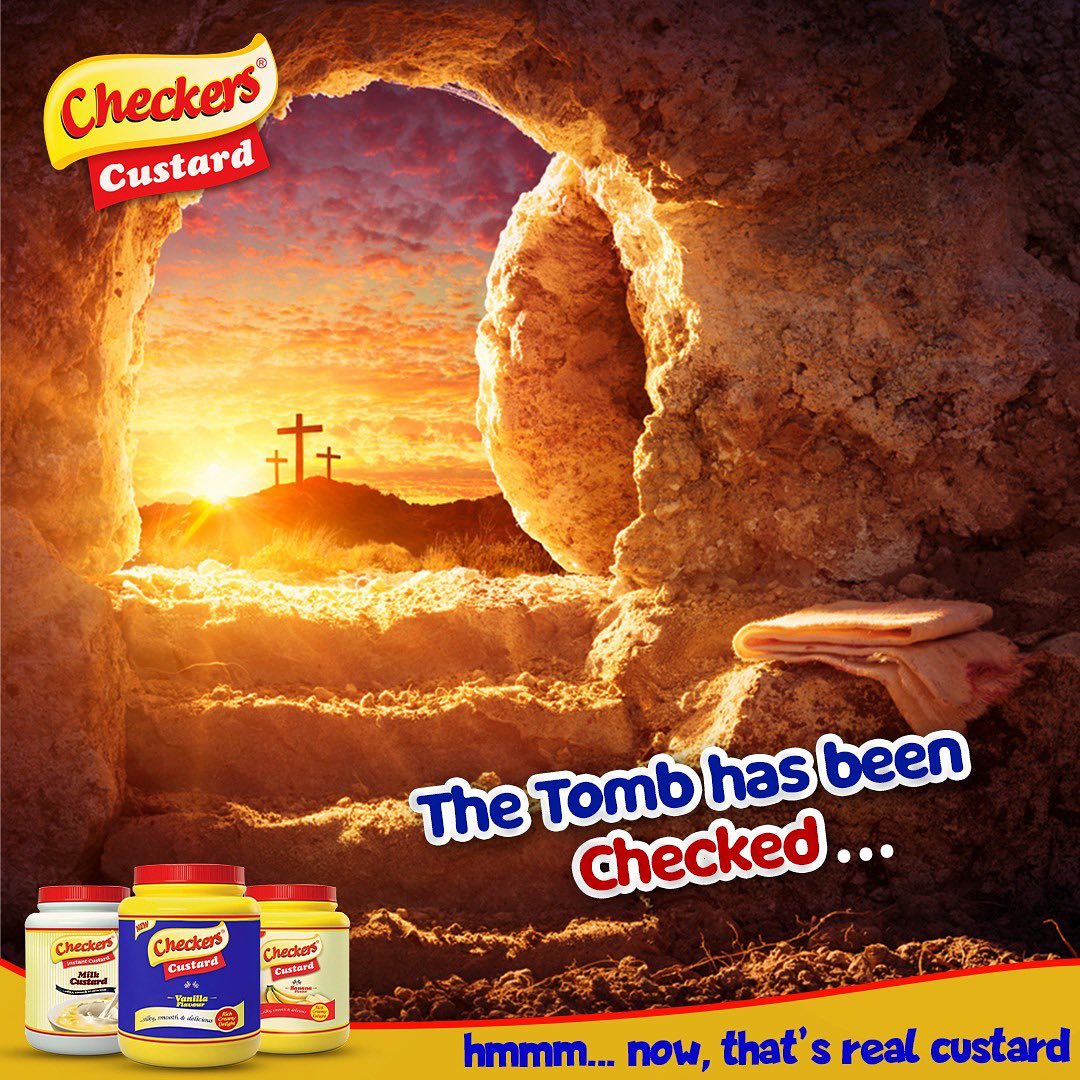 livewithlynda's tweet image. #EasterAd from @checkerscustard 
Dope or Nah?