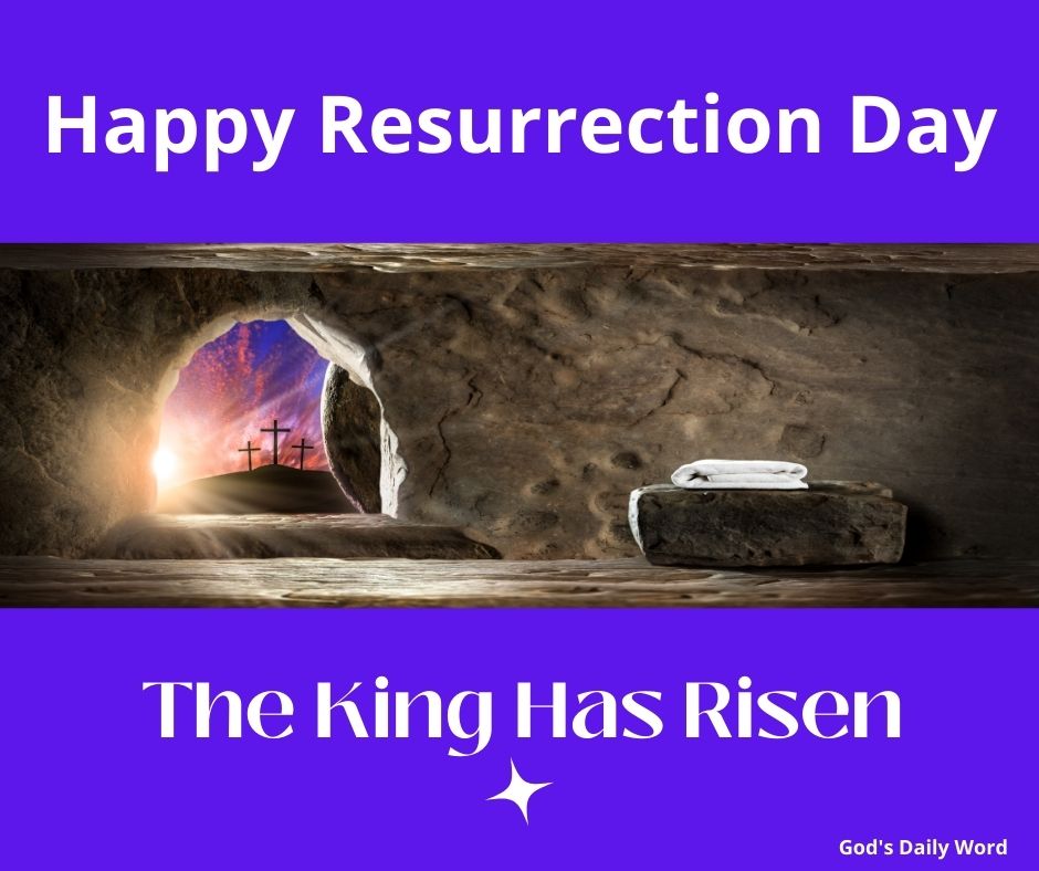 ✝️Happy Resurrection Day! 🌄

God's Daily Word 
___
#gdword #christianity #God #Jesus #bible #love #prayer #faith #joy #peace #repentance #forgiveness #goodfriday #itisfinished #holysaturday #miracle #resurrectionday