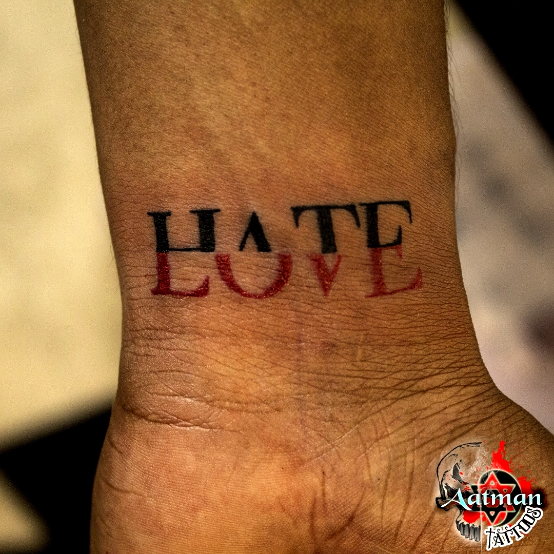 voorkoms Hate Love If not now then when Trust no one Tattoo  Price in  India Buy voorkoms Hate Love If not now then when Trust no one Tattoo  Online In India